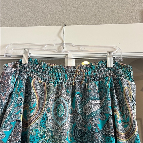 Chic Paisley Maxi Skirt in Blue and Gray - Picture 6 of 8